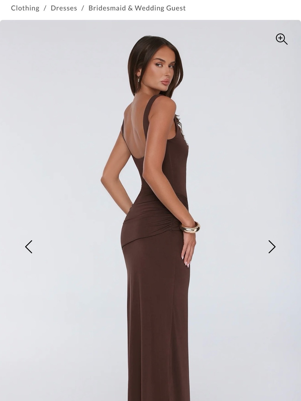 Hello Molly MAXIMUM STYLE MAXI DRESS BROWN - Picture 3 of 13